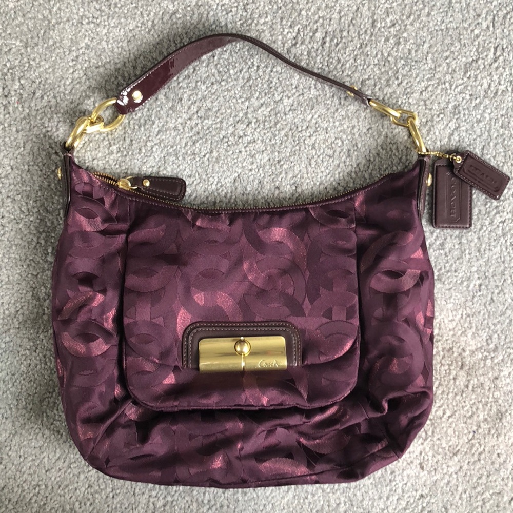 Coach plum shoulder bag